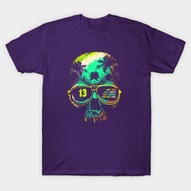 Chill Vibes Skull T-Shirt by spicoli13